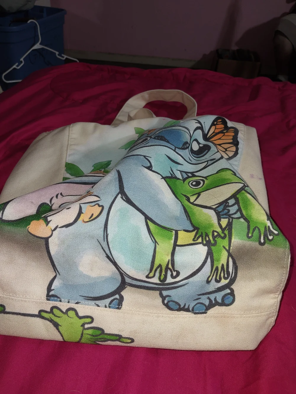 Disney Lilo & Stitch Canvas Tote Bag with Cute Print